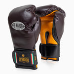 Gants de boxe Di Nardo avec Velcro 16 Oz Bourgogne-jaune 