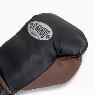 Gants de boxe Di Nardo avec Velcro 16 Oz Noir-cacao 