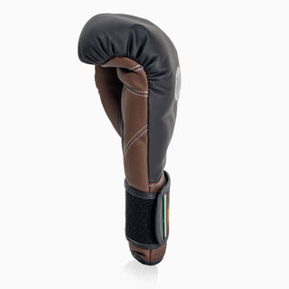Gants de boxe Di Nardo avec Velcro 16 Oz Noir-cacao 