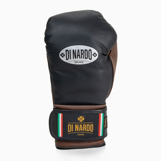 Gants de boxe Di Nardo avec Velcro 16 Oz Noir-cacao 