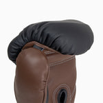 Gants de boxe Di Nardo avec Velcro 16 Oz Noir-cacao 