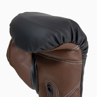 Gants de boxe Di Nardo avec Velcro 16 Oz Noir-cacao 