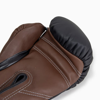 Gants de boxe Di Nardo avec Velcro 16 Oz Noir-cacao 