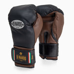 Gants de boxe Di Nardo avec Velcro 16 Oz Noir-cacao 