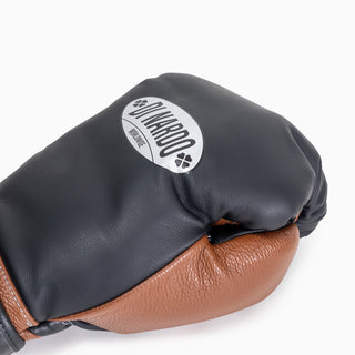 Gants de boxe Di Nardo avec Velcro 16 Oz Noir-marron 