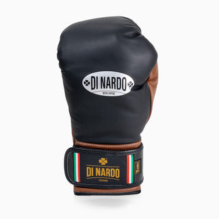 Gants de boxe Di Nardo avec Velcro 16 Oz Noir-marron 