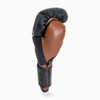 Gants de boxe Di Nardo avec Velcro 16 Oz Noir-marron 