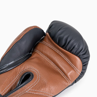 Gants de boxe Di Nardo avec Velcro 16 Oz Noir-marron 