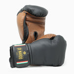Gants de boxe Di Nardo avec velcro Noir-Marron 16 oz