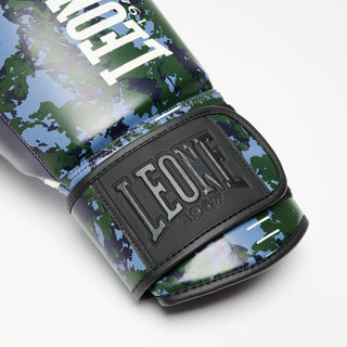 Gants de boxe Leone Urban Fighter GN335 Camouflage bleu-vert 