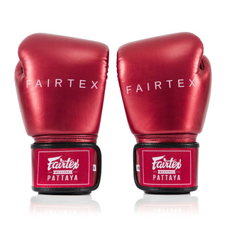 Gants de Muay Thai Fairtex Métallique BGV22 Rouge 