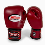 Gants de Muay Thai Twins Special BGVL3 Rouge vin