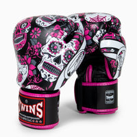 Gants de Muay Thai Twins Special FBGVL 3 Skull Rose 