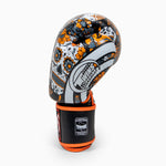 Gants de Muay Thai Twins Special FBGVL 4 Skull Orange 