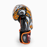 Gants de Muay Thai Twins Special FBGVL 4 Skull Orange 