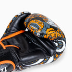 Gants de Muay Thai Twins Special FBGVL 4 Skull Orange 
