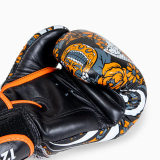 Gants de Muay Thai Twins Special FBGVL 4 Skull Orange 