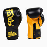 Gants de Muay Thai Fairtex Super Sparring BGV18 Noir-or 