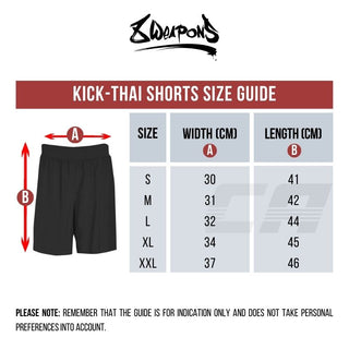 Shorts de kick-thai 8 Weapons Carbon Sak Yant Tigers