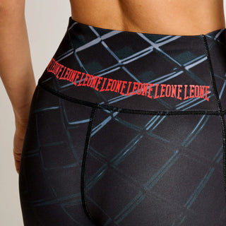 Leggings donna Leone MMA Cage AB978 Grigio scuro-Combat Arena