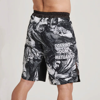 Pantaloncini MMA Leone IUTER Barbed Wire AB04IU Nero-Combat Arena