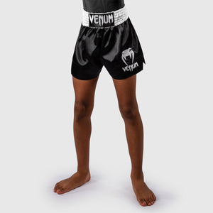 Shorts Enfant kick-thaï Venum Classic Noir-blanc-Combat Arena