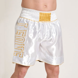 Shorts de boxe Leone DNA Premium AB233 Blanc-Combat Arena