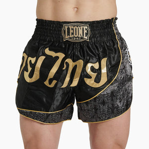 Shorts kick-thaï Leone Elite AB879 Noir-Combat Arena