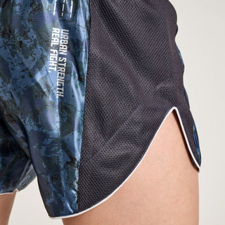 Pantaloncini kick-thai Leone Urban Fighter AB998 Blu-verde camo-Combat Arena