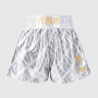 Shorts kick-thai Venum Contender XT Blanc-argent 