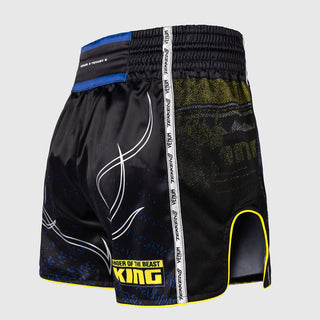 Shorts kick-thaï Venum Tekken 8 King Noir-jaune-Combat Arena