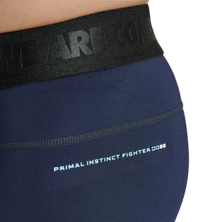 Pantaloncini a compressione Leone Primal Instinct AB929 Blu-Combat Arena