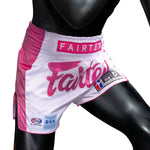 Shorts kick-thaï Fairtex Pink Strike Édition Limitée 