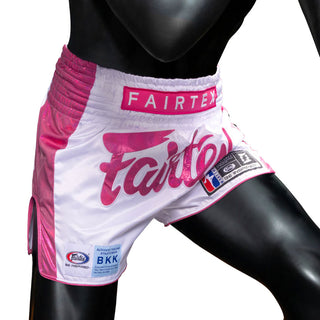 Shorts kick-thaï Fairtex Pink Strike Édition Limitée 