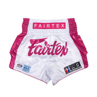 Shorts kick-thaï Fairtex Pink Strike Édition Limitée 
