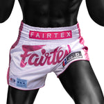 Shorts kick-thaï Fairtex Pink Strike Édition Limitée 