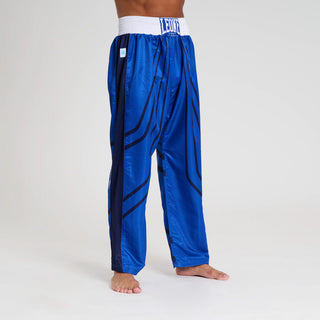 Pantalons Kickboxing WAKO Leone AB992 Bleu-Combat Arena