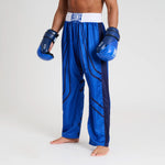 Pantalons Kickboxing WAKO Leone AB992 Bleu-Combat Arena