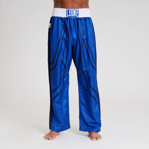 Pantalons Kickboxing WAKO Leone AB992 Bleu-Combat Arena