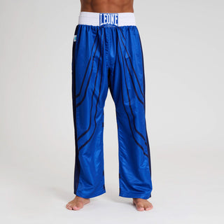 Pantalons Kickboxing WAKO Leone AB992 Bleu-Combat Arena