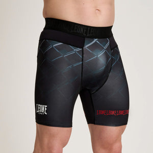 Pantalons de compression Leone MMA Cage AB972 Gris foncé-Combat Arena