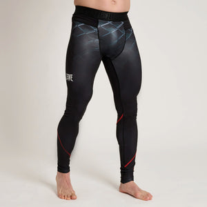 Pantalons de compression Leone MMA Cage AB974 Gris foncé-Combat Arena