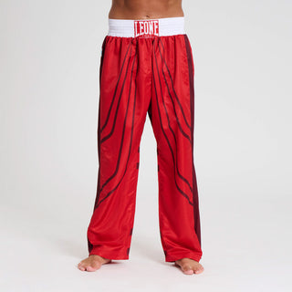 Pantalons Kickboxing WAKO Leone AB992 Rouge 
