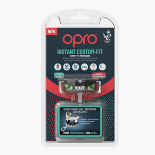 Paradenti Opro Instant Custom-Fit Green Eyes-Combat Arena