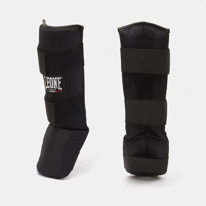 LEONE 1947 Protège-Tibia Black Edition – Noir Mat, XL, Gel Anti-choc, Doublure Respirante – Anatomique Unisexe Adulte