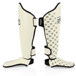 Protège-tibias Fairtex Compétition SP5 avec protège-pieds Blanc