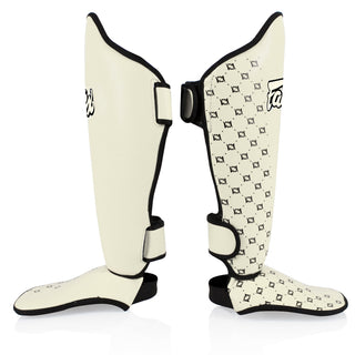 Protège-tibias Fairtex Compétition SP5 avec protège-pieds Blanc