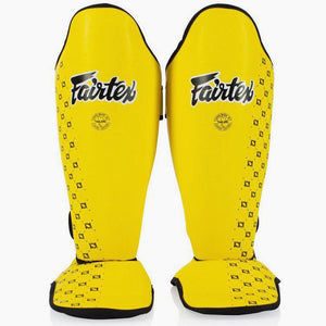 Protège-tibias Fairtex Compétition SP5 avec protège-pieds Jaune