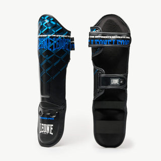 Protège-tibias Leone MMA Cage PT163 Bleu-Combat Arena