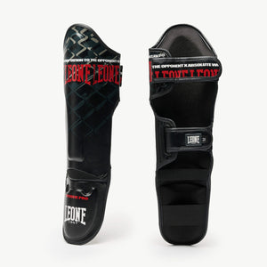 Protège-tibias Leone MMA Cage PT163 Gris foncé-Combat Arena